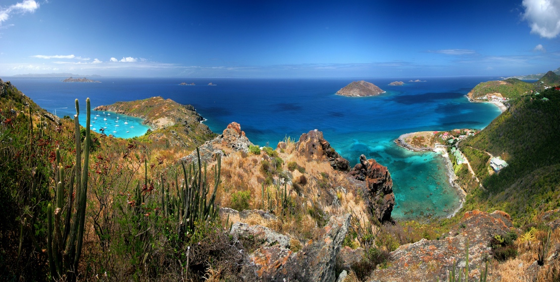 The Caribbean coastline near Guadeloupe